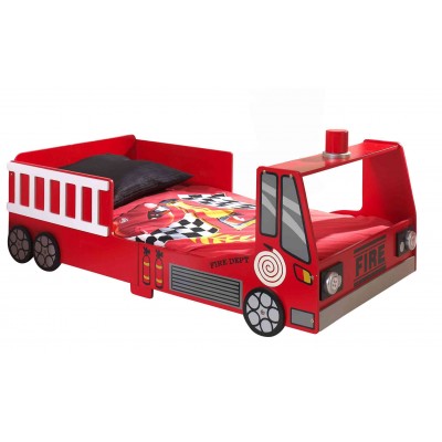 Vaikiška lova gaisrinė mašina, 70x140 cm